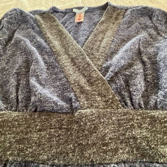 DOWN EAST BASICS navy crisscross angora dress - size S - Picture 8 of 11